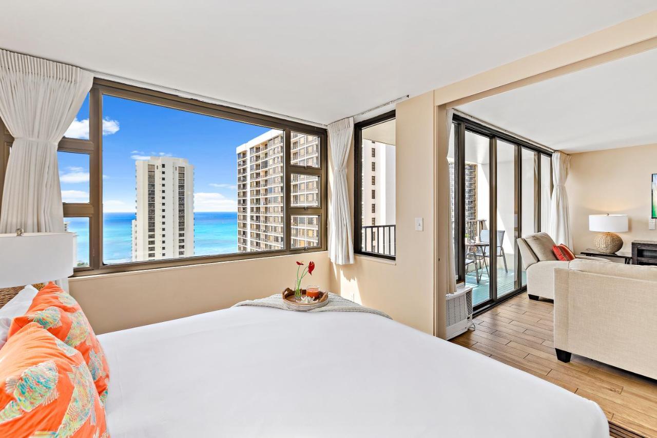 Waikiki Banyan 1Br With Great Ocean Views, Steps To Beach & Parking! هونولولو المظهر الخارجي الصورة